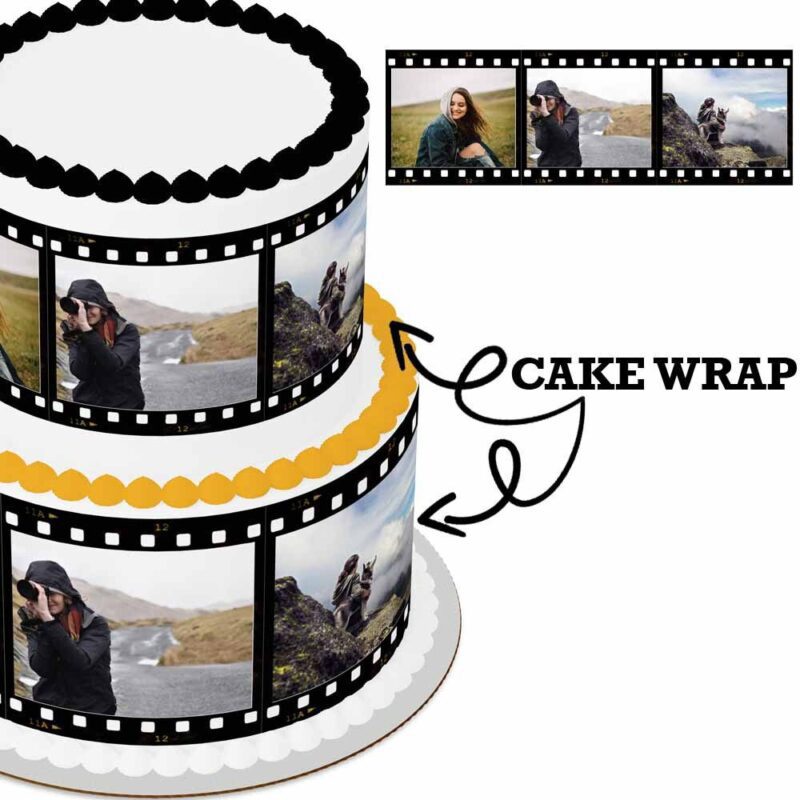 Custom Cake Wrap // Camera reel (3 photos per sheet)